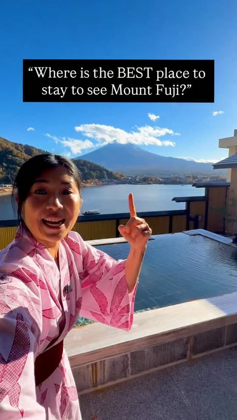 Instagram post by @hangrybynature for Rakuten. Caption reads: Wanna wake up to this view of Mount Fuji?....