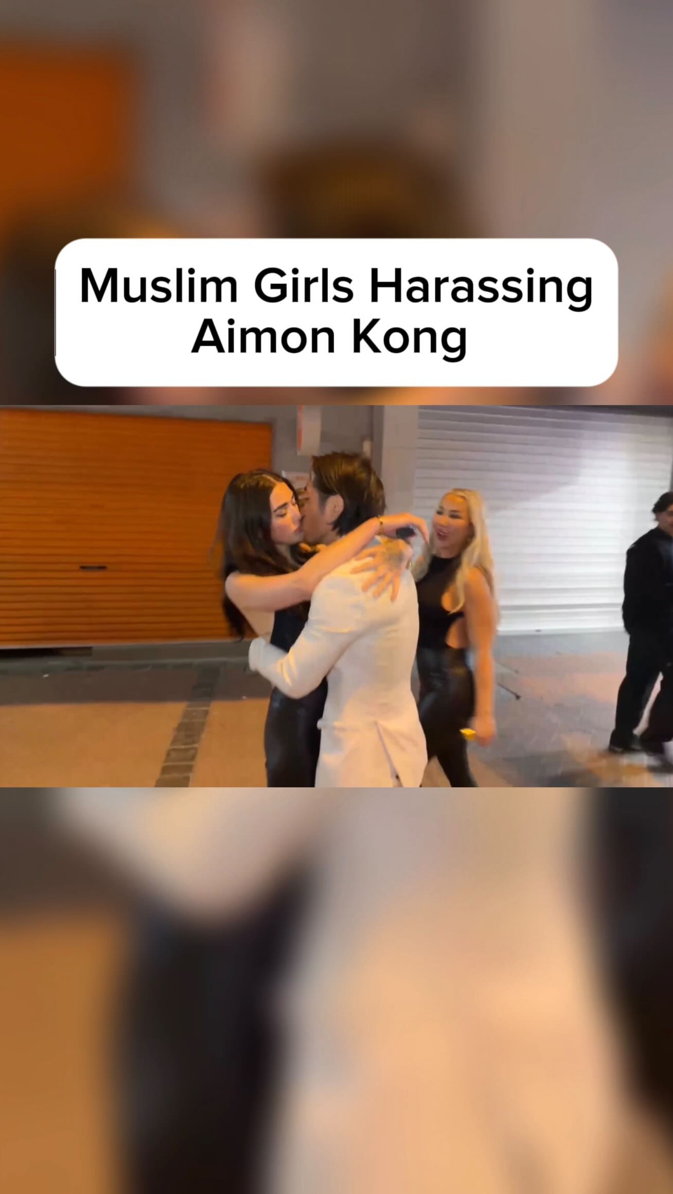 Instagram post by @aimonkong for Kick. Caption reads: Muslim Girls Harassing Aimon Kong.