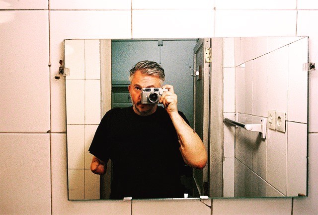 Instagram post by @gilesduley for WeTransfer. Caption reads: Self portrait. Kabul 2021 As I look in the mirror....