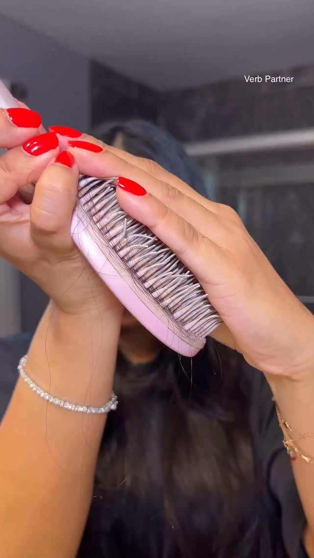 Instagram post by @daniawiththegoodhair for Verb Products. Caption reads: hair shedding season is upon us… but not to worry!....