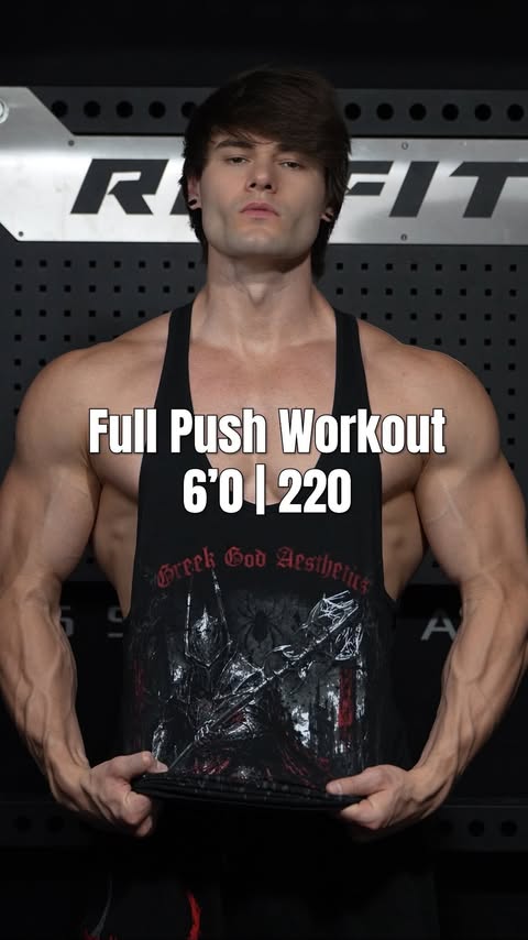 Instagram post by @jeff_seid for RitFit. Caption reads: My go to push day workout! #m3 #ritfit #ad.