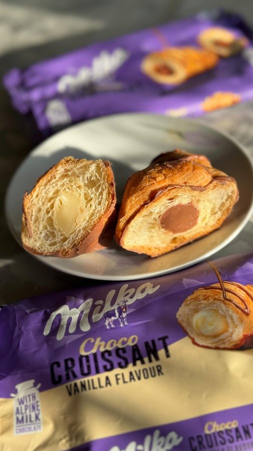 Instagram post by @antonia.jagodic for Milka. Caption reads: MILKA CROISSANT 
Ne bih ja bila ja - da ih ne....