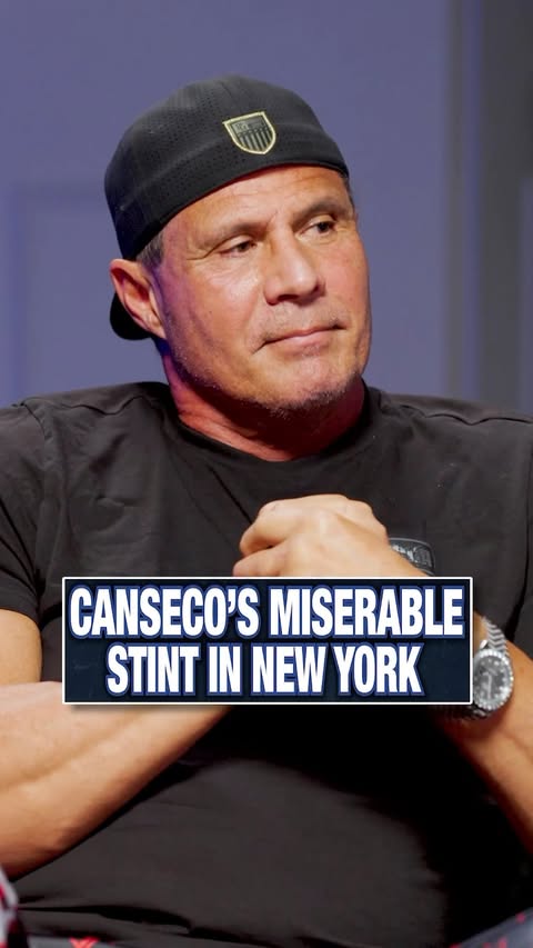 Instagram post by @ats.baseball for DraftKings Sportsbook. Caption reads: Jose Canseco reflects on his miserable time....