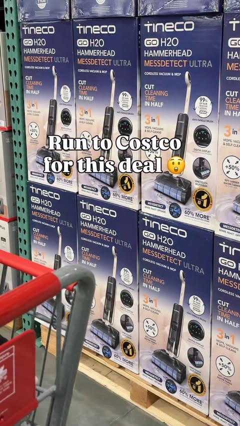 Instagram post by @costconew for Tineco. Caption reads: 🚨 COSTCO DEAL ALERT 🚨 The @tinecoglobal Go H2O....