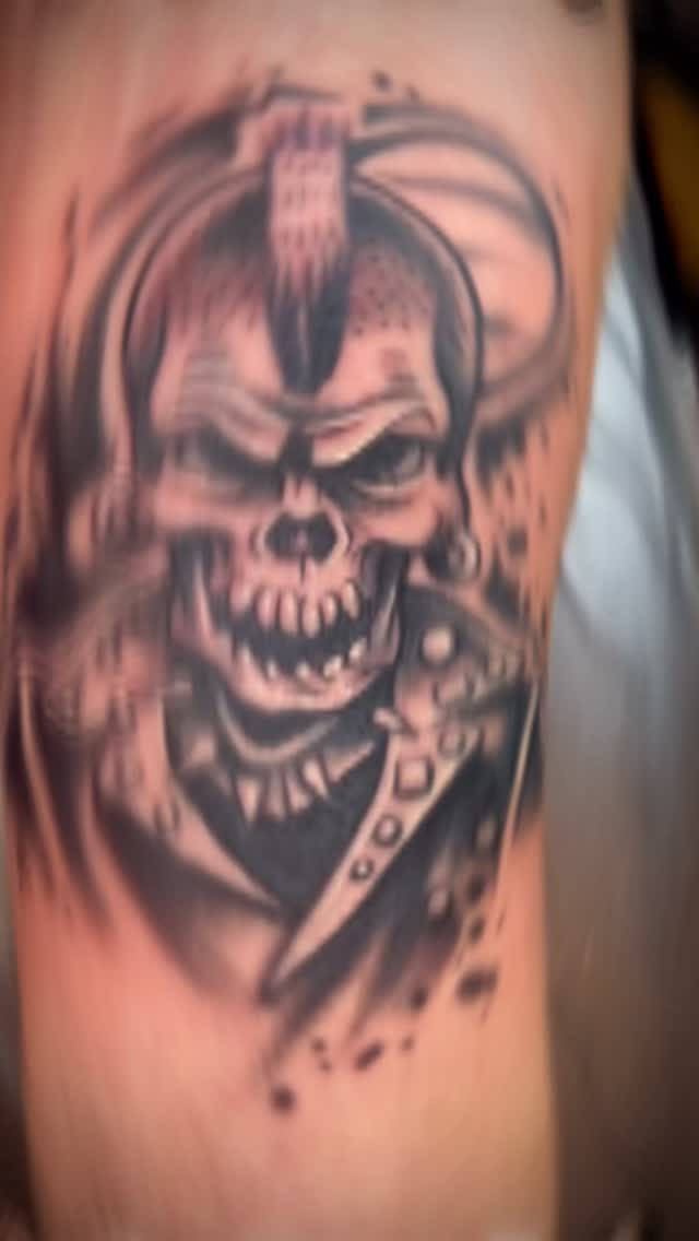 Instagram post by @thepunkrockmuseum for Eternal Ink. Caption reads: I am CREATING A FLASH SHEET or punk rock skulls!....