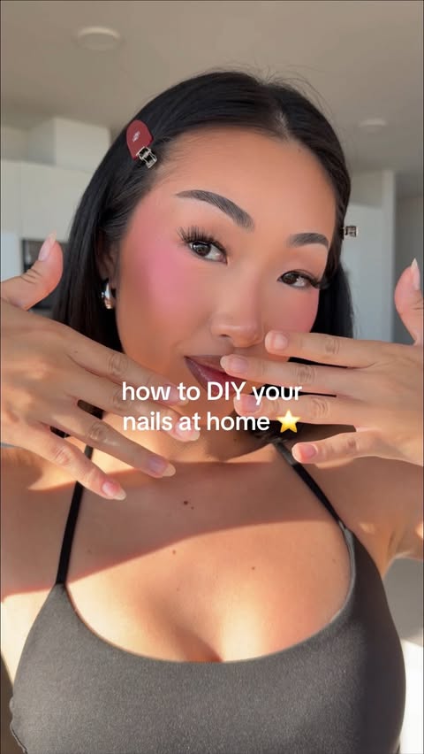 Instagram post by @itsbabykelz for essie. Caption reads: [...] nails at home you’ll NEVER go back! 😩....