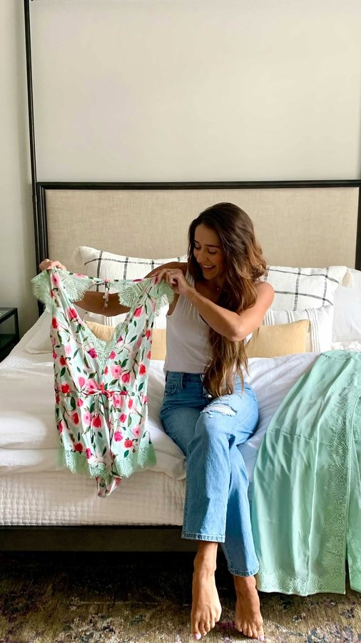 Instagram post by @audreycase for Mentionables. Caption reads: Feeling all kinds of love in my new @mentionables....