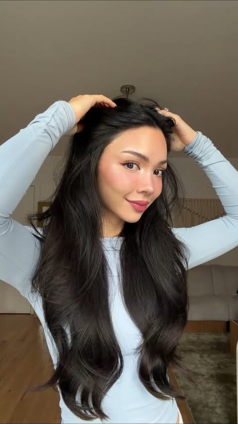 Instagram post by @misstiffanyma for OneSkin. Caption reads: Take this as your sign to start using a hair serum....