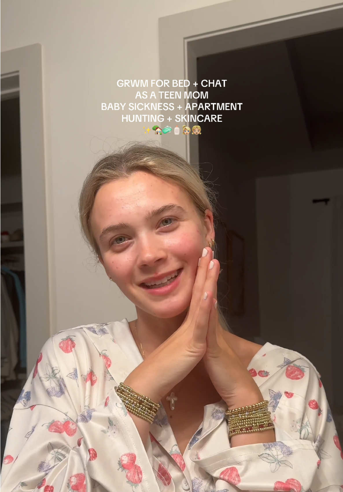 TikTok post by @josslynlaree for BYOMA. Caption reads: SKINCARE + CHAT WITH ME! Soooo much has been going....