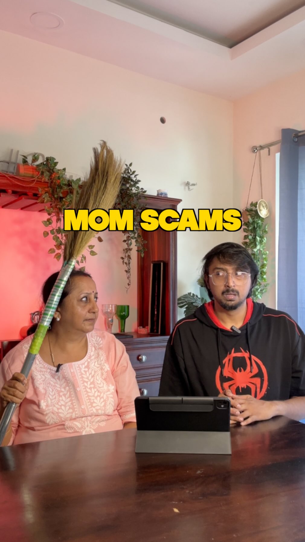 Instagram post by @or.junn for Airtel. Caption reads: #Ad | Mom Scams ku NO safety. 🥲Actual Scams, full....