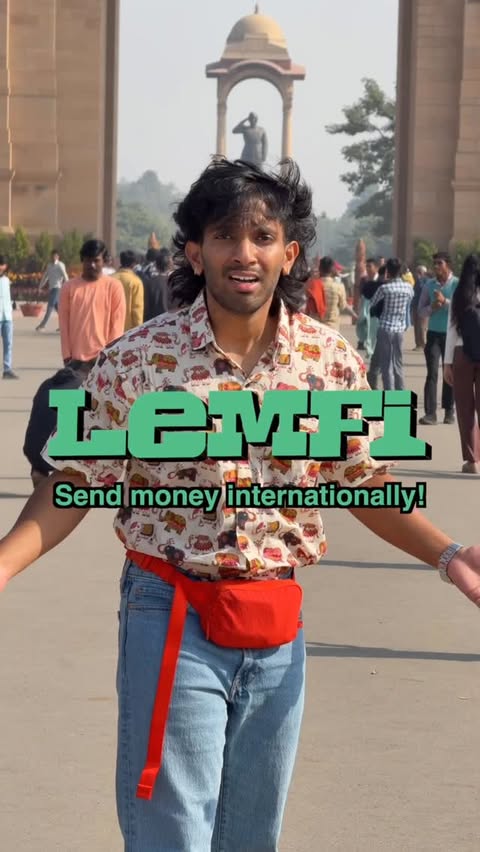 Instagram post by @varavrun for LemFi. Caption reads: Download LemFi to quickly and easily send money....