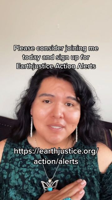 Instagram post by @dineaesthetics for Earthjustice. Caption reads: [...] a link in my bio to sign up for....