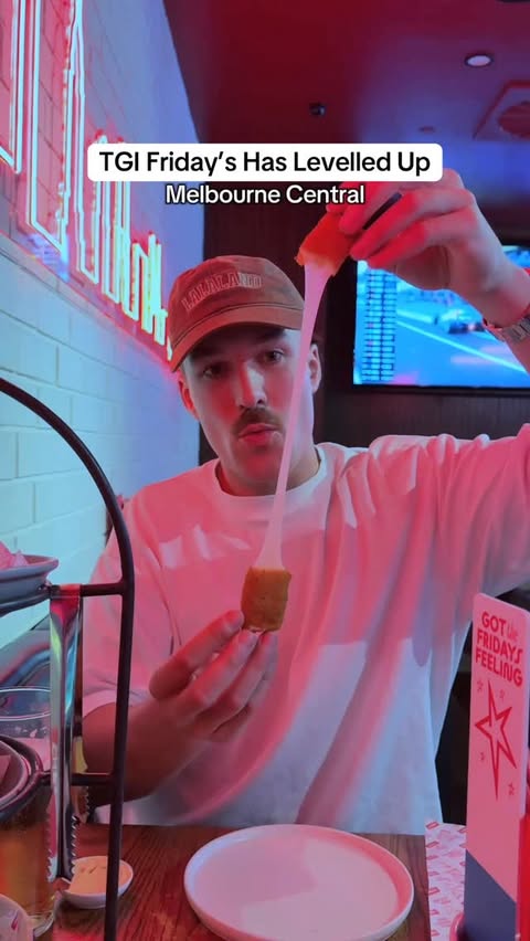 Instagram post by @venuebible for TGI Fridays. Caption reads: The newly levelled up TGI Fridays in Melbourne....