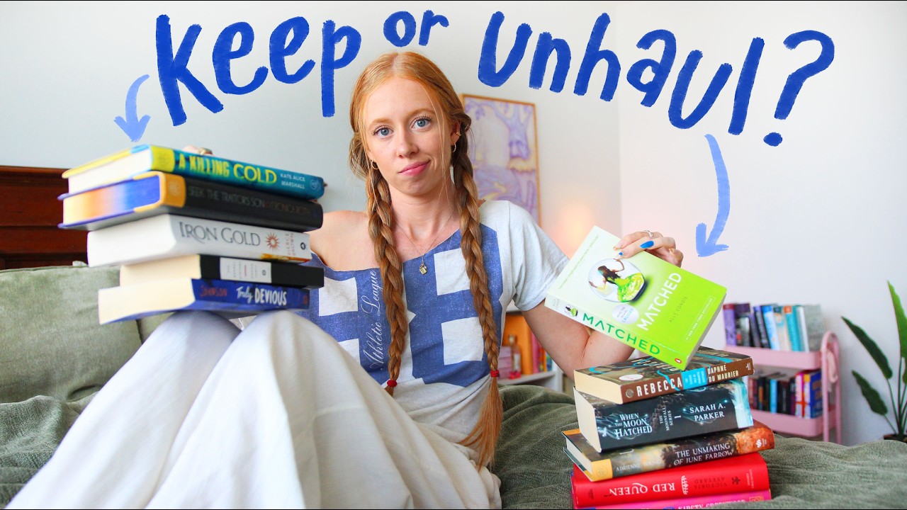 YouTube post by @JustAli for Linha Niina Secrets. Caption reads: I have to READ or UNHAUL every. single. book. i....