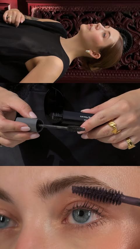 Instagram post by @marie.schoeniger for Dr. Hauschka. Caption reads: [...] edition long lasting mascaras by....