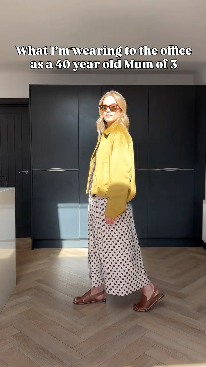 Instagram post by @styledby_mrsj for Free People. Caption reads: Loved this jacket and skirt together for LFW so I....