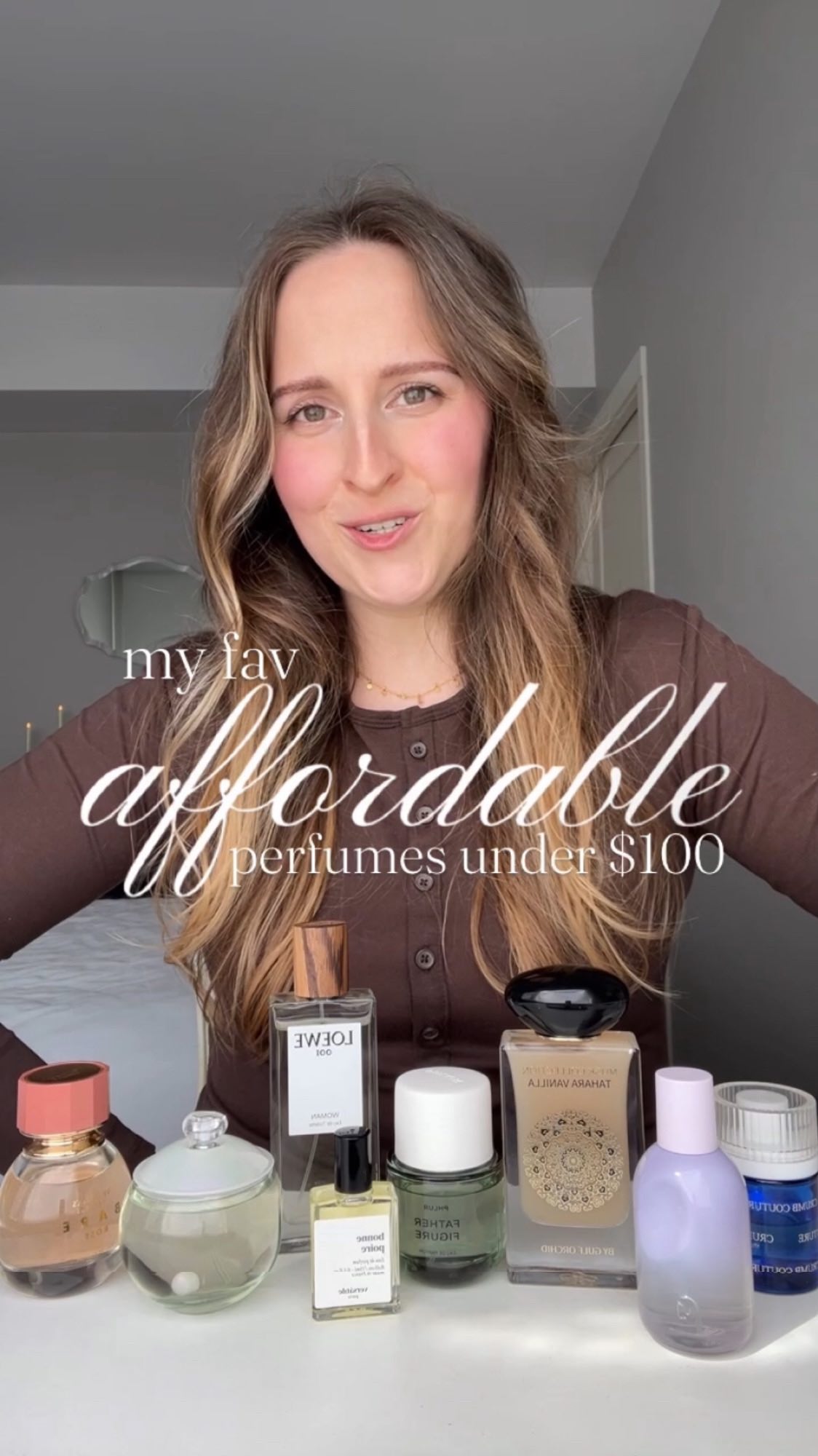 Instagram post by @kristinfragrances for Cacharel Parfums. Caption reads: 🛒✨ affordable perfumes under $100

what’re your....