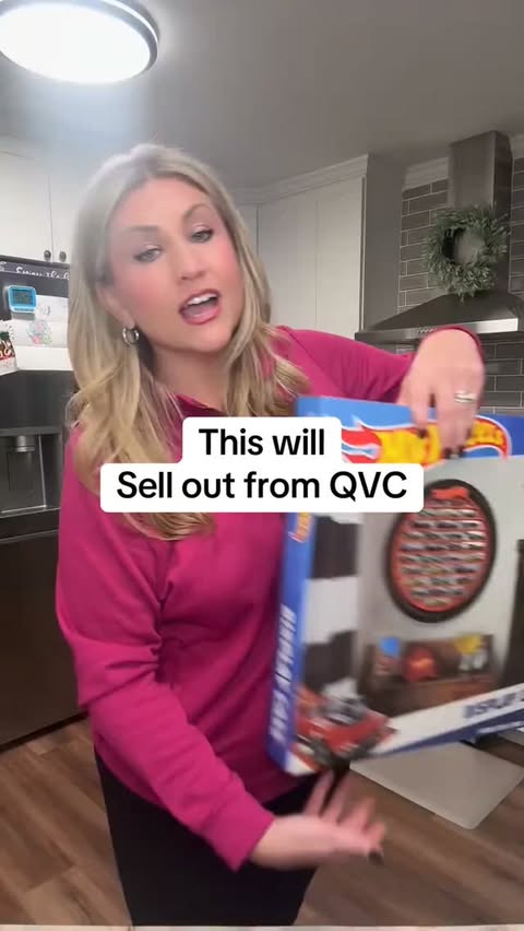 Instagram post by @christysocial for QVC. Caption reads: Comment DISPLAY for the product link! @QVC, Inc....
