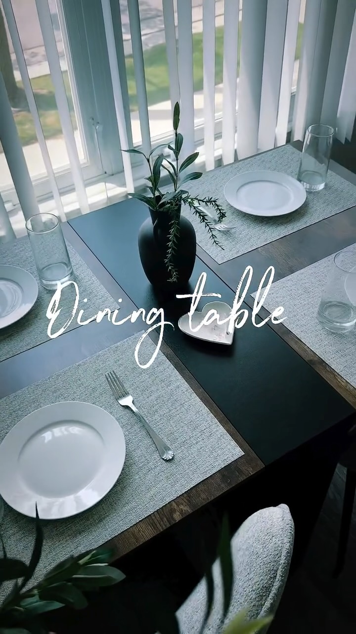 Instagram post by @khrystynapolek for Sikaic. Caption reads: Dining Table With Storage🍽️🤎 @sikaic_official....