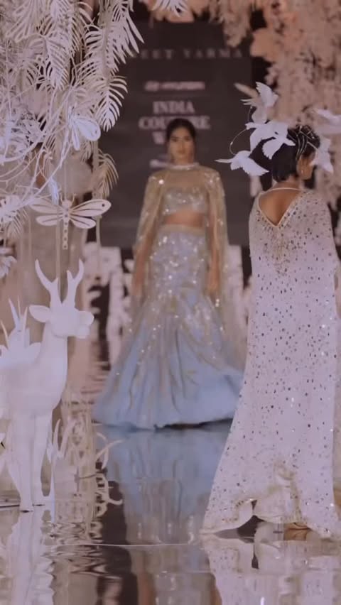 Instagram post by @lokeshsharmaofficial for FDCI. Caption reads: #indiacoutureweek #fdci #suneetvarma #hyndai....