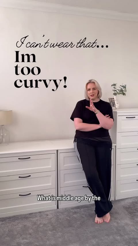 Instagram post by @thestyleofirayne for Katie Loxton. Caption reads: First episode of “I can’t wear that, I’m too....