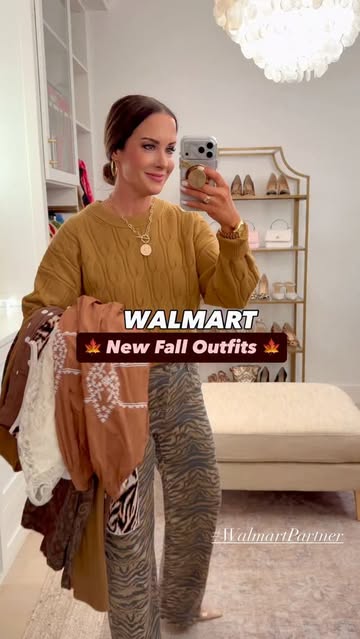 Instagram post by @thedoubletakegirls for Walmart Fashion. Caption reads: #WalmartPartner 🍁 We have the best new fall....