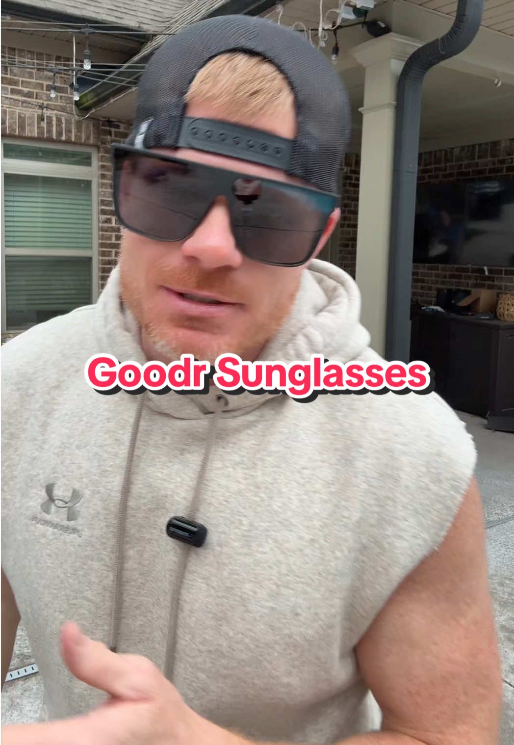 TikTok post by @dustinrwalton for Goodr. Caption reads: [...] and quality of sunglasses from @goodr! I....