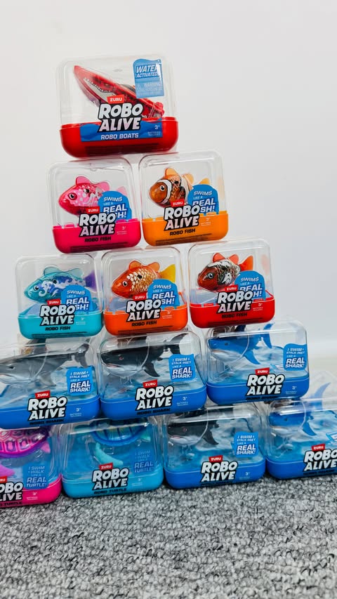 Instagram post by @ibaad_and_family for ZURU Toys. Caption reads: [...] bundle of Robo Alive collection....