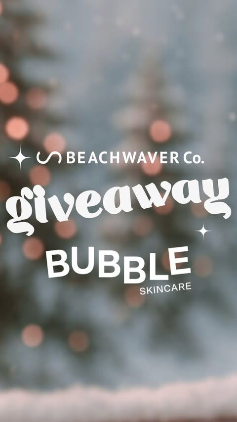Instagram post by @bubble for Beachwaver. Caption reads: (Giveaway closed + winner has been....