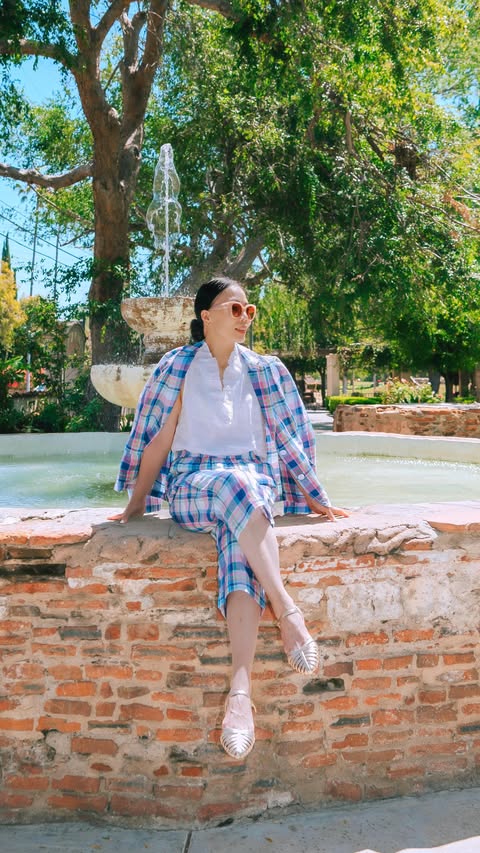 Instagram post by @halliedaily for Talbots. Caption reads: [...] looks for three summer moments with....
