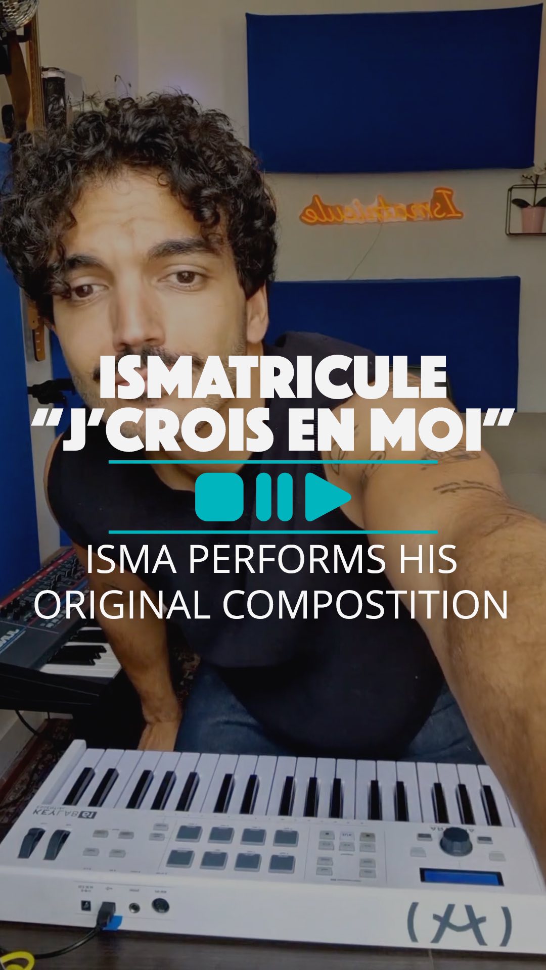 Instagram post by @ismatricule for Thomann. Caption reads: @ismatricule performs his original composition....