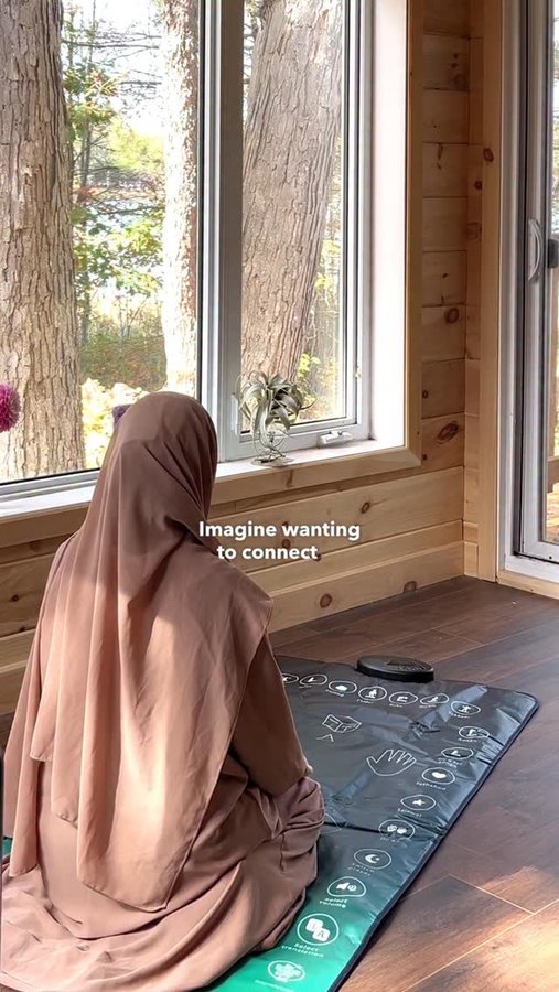 Instagram post by @she_recites for My Salah Mat. Caption reads: Use “SUMAYET15” for 15% discount. Perfect gift for....