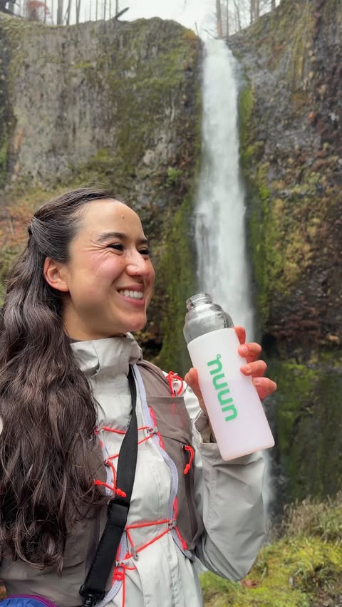 Instagram post by @laurensbigadventure for Nuun Hydration. Caption reads: #NuunPartner The biggest mistake hikers make on a....