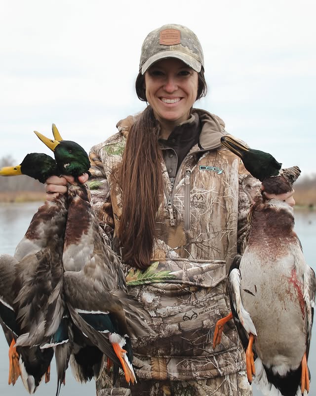 Instagram post by @britt_jill_ for DSG Outerwear. Caption reads: Ready to be back in a duck blind! 
.
📸....