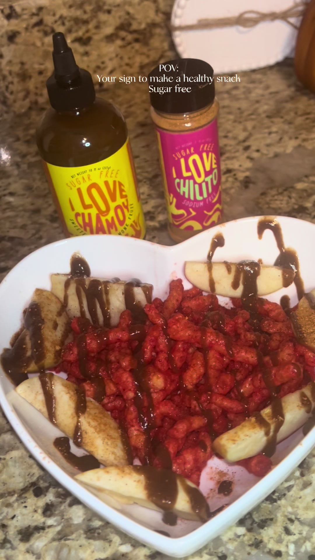 TikTok post by @rosamolina_20 for I Love Chamoy. Caption reads: Must try this delicious sugar free snack🤌🏻 ✨@I....