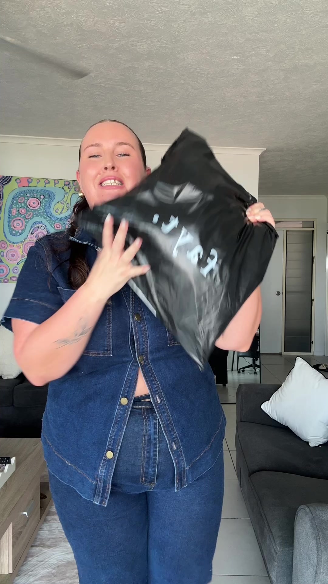 TikTok post by @stephaniemahyy for FAYT The Label. Caption reads: Introducing the Soft Is Strong Signature Tee with....
