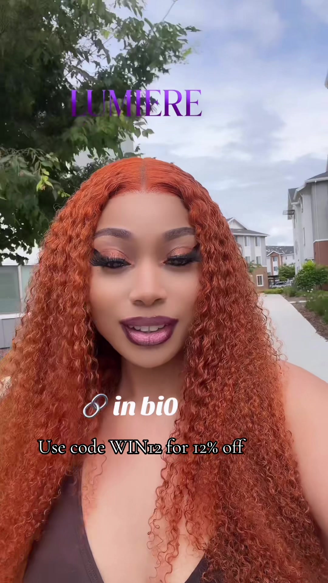TikTok post by @breelovelace for Lumiere. Caption reads: Hair from: @Lumierehairmall @Lumiere Hair 🔥🔥🔥....