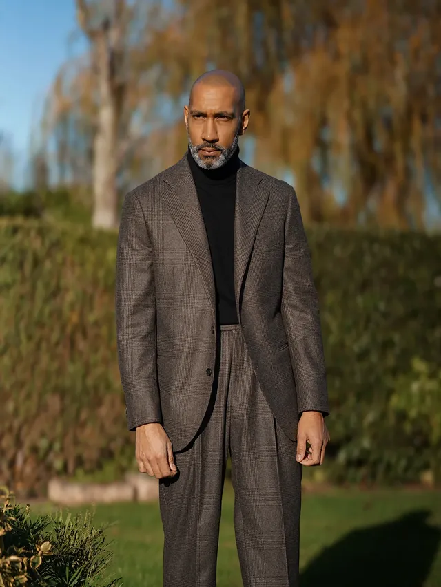 Instagram post by @dapperclassic for Proper Cloth. Caption reads: Extremely pleased with this brown glen check....