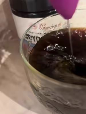 TikTok post by @rubisalazar888 for Live Conscious. Caption reads: [...] and it goes well with your drink @Live....