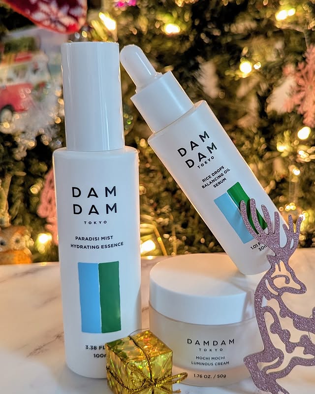 Instagram post by @jamiedroid for DAMDAM. Caption reads: [...] and love that I got to try products from....