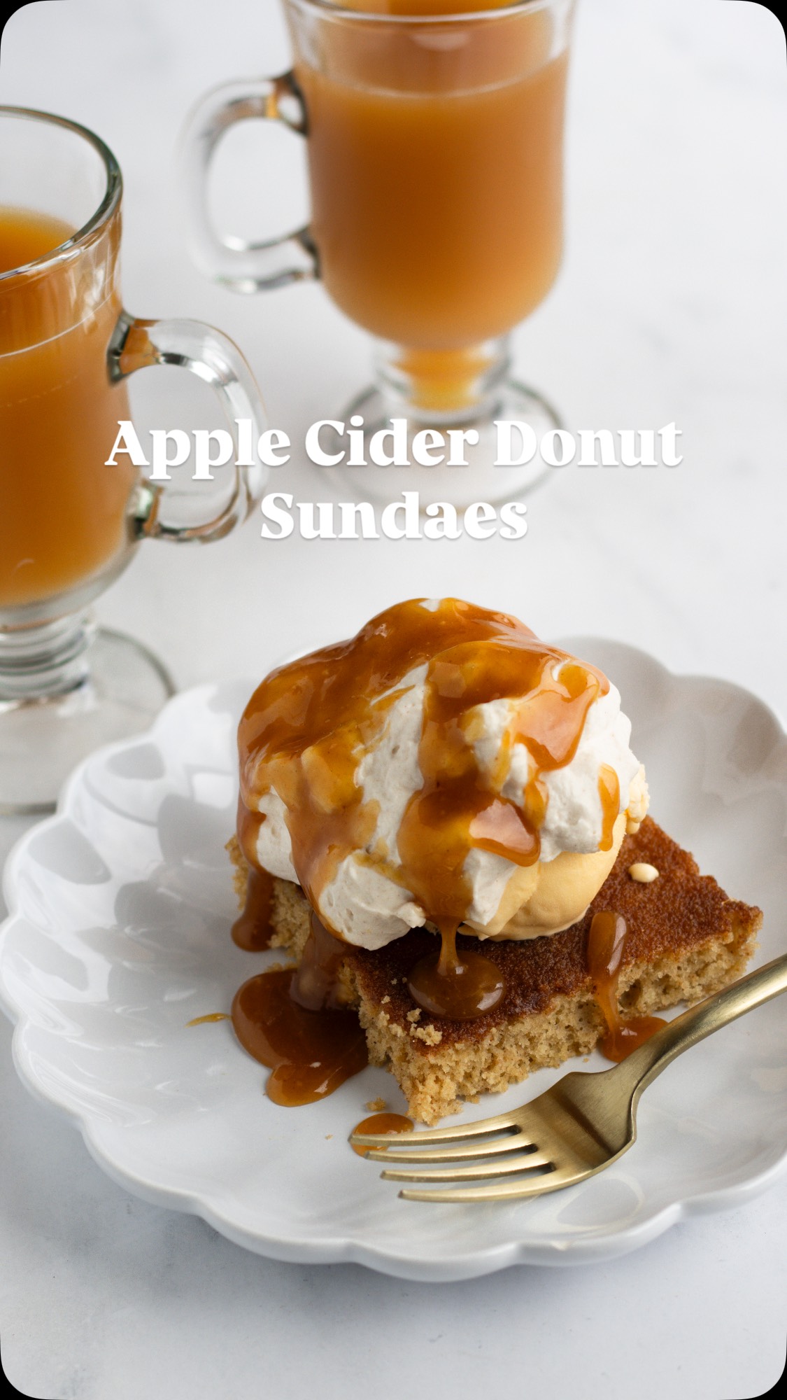 Instagram post by @katieleewilken for Betty Crocker. Caption reads: All the apple orchard vibes—no donut pan, no....