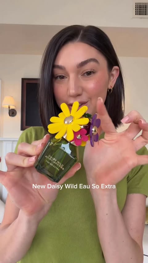 Instagram post by @katebartlett for Marc Jacobs Fragrances. Caption reads: scent of the spring… @marcjacobsfragrances daisy....