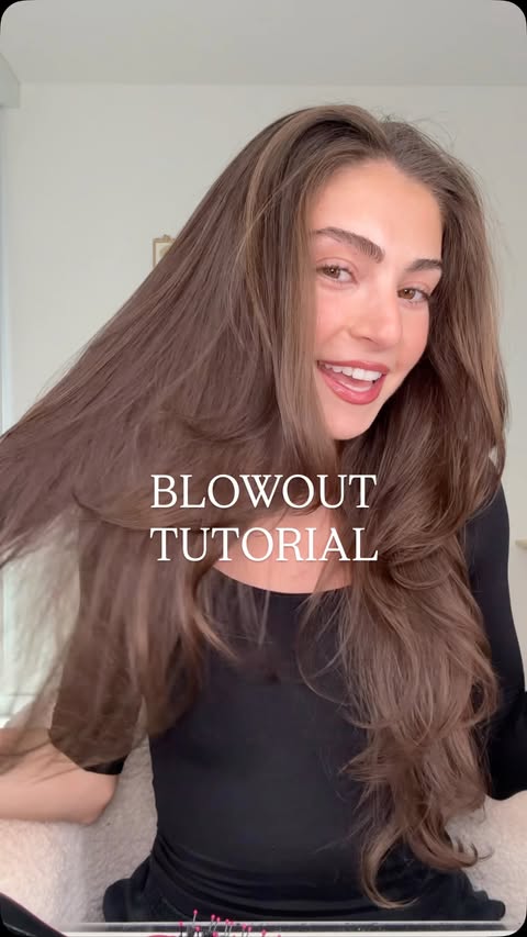 Instagram post by @ashleylamarca for Revlon Hair Tools. Caption reads: [...] hair with me! 🎀✨ blow dry brush is....