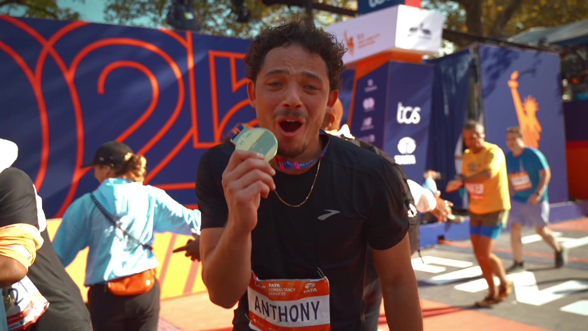 TikTok post by @anthonyramosofficial for Brooks Running. Caption reads: Today all I can think about is how yesterday was....