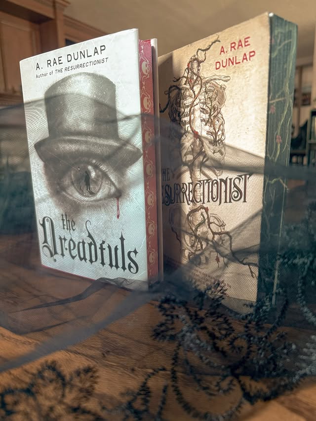 Instagram post by @tifers.reads for Kensington Books. Caption reads: The Dreadfuls 🎩 4.5⭐️ Adelaide “Dell” Morton is....