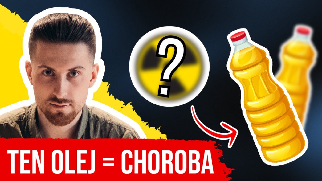 YouTube post by @246K subscribers for Mięsna Paczka. Caption reads: Jesz ten olej? Lepiej uważaj! Już po 30 dniach....