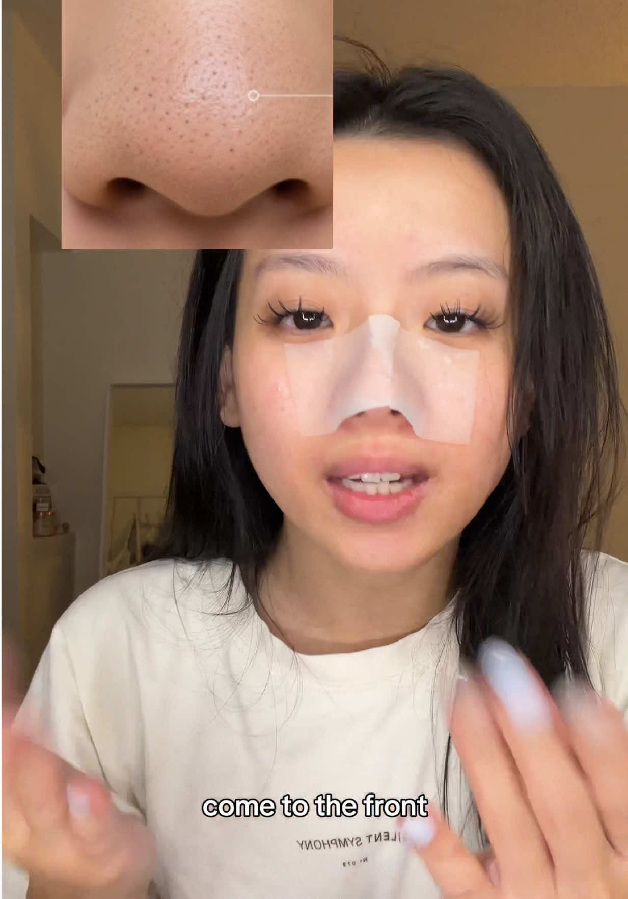 TikTok post by @mollsykaee for Illinois Soybean Association. Caption reads: how to ACTUALLY make your pores APPEAR smaller....