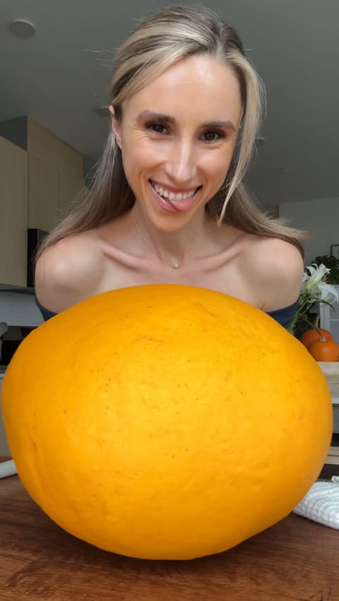 Instagram post by @jeshastevens for ACANA Petfoods. Caption reads: How about a pumpkin shaped donut? 🎃🍩 And for....