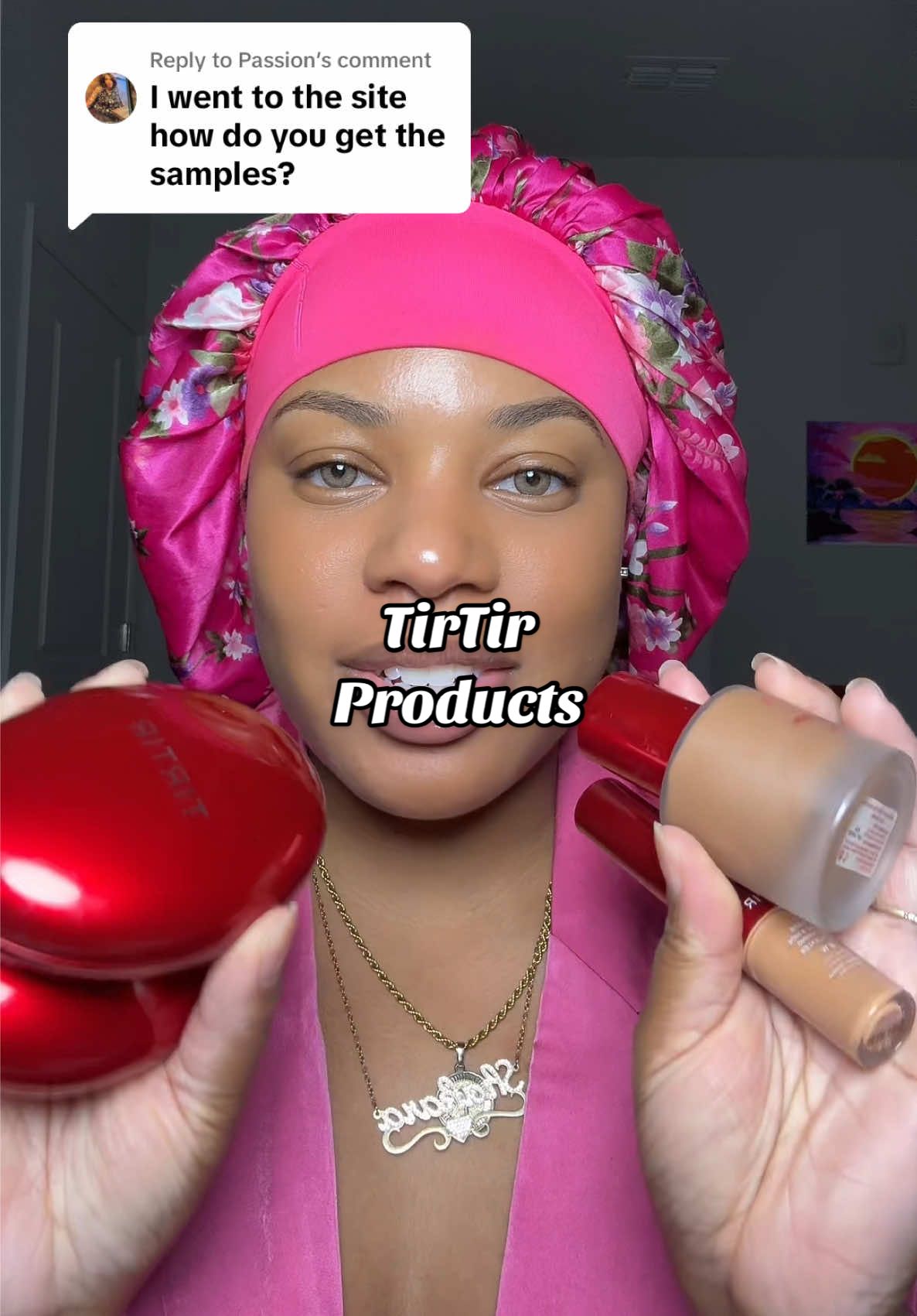TikTok post by @ugcbyshakara for TIRTIR. Caption reads: Replying to @Passion @TIRTIR Inc. #tirtir [...].