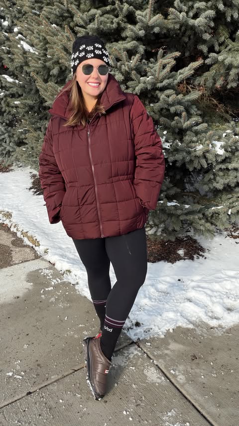 Instagram post by @caralynmirand for Anthropologie. Caption reads: Not risking it this winter… comment SNOW for all....